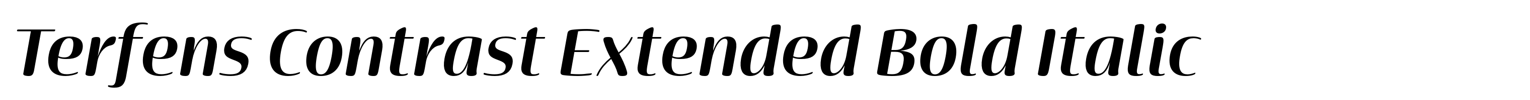 Terfens Contrast Extended Bold Italic